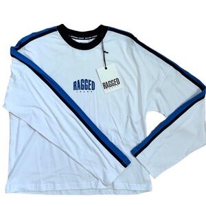 SOLD Ragged Jeans Pin Strip Long Sleeve Shirt